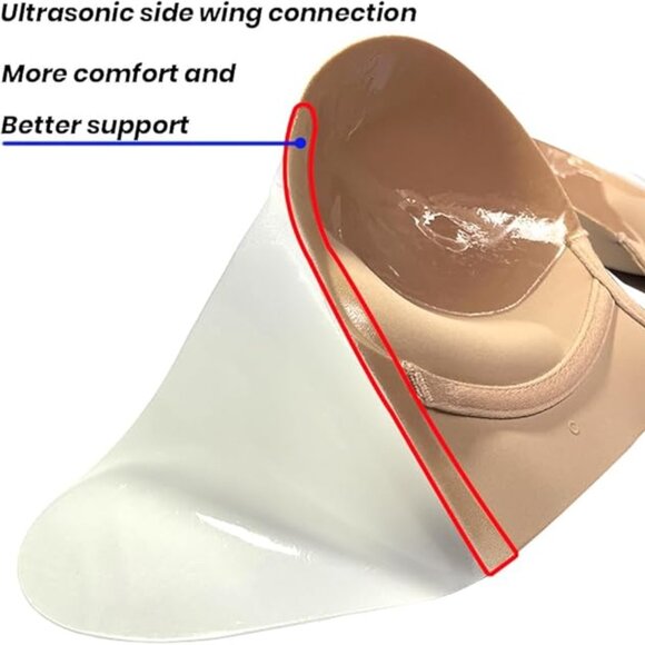 TITU Nude Deep Plunge Strapless Backless Bra 👗 Invisible Push-Up Adhesive Bra - Picture 4 of 7